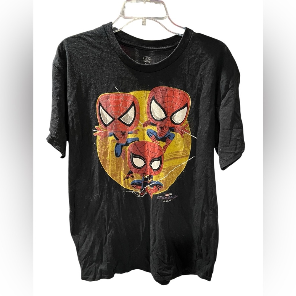 Marvel Spider-Man No Way Home Pop! Tee Black Graphic T-Shirt Size Large